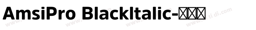 AmsiPro Blackltalic字体转换